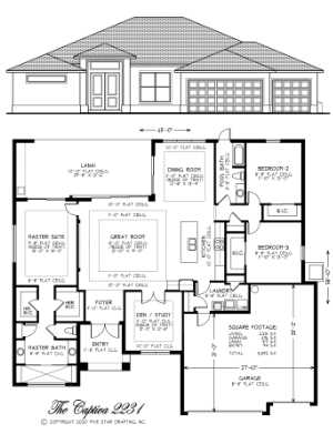 The Captiva 2231 Custom Home Floor Plan by Ellis Group